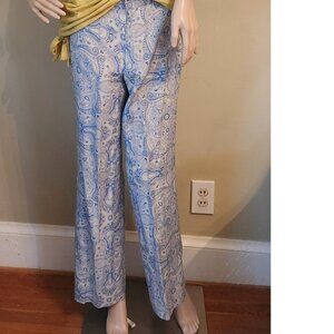 Casual Ralph Lauren Blue and Cream paisley Pants